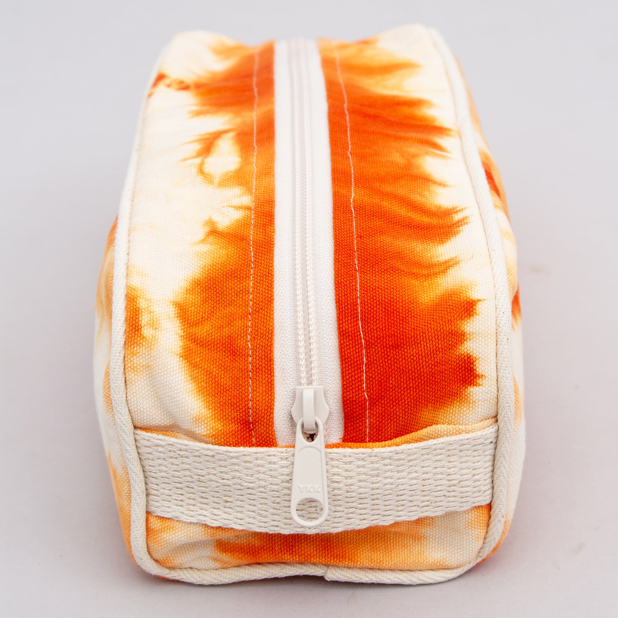 Toiletry bag - Shibori Orange zip