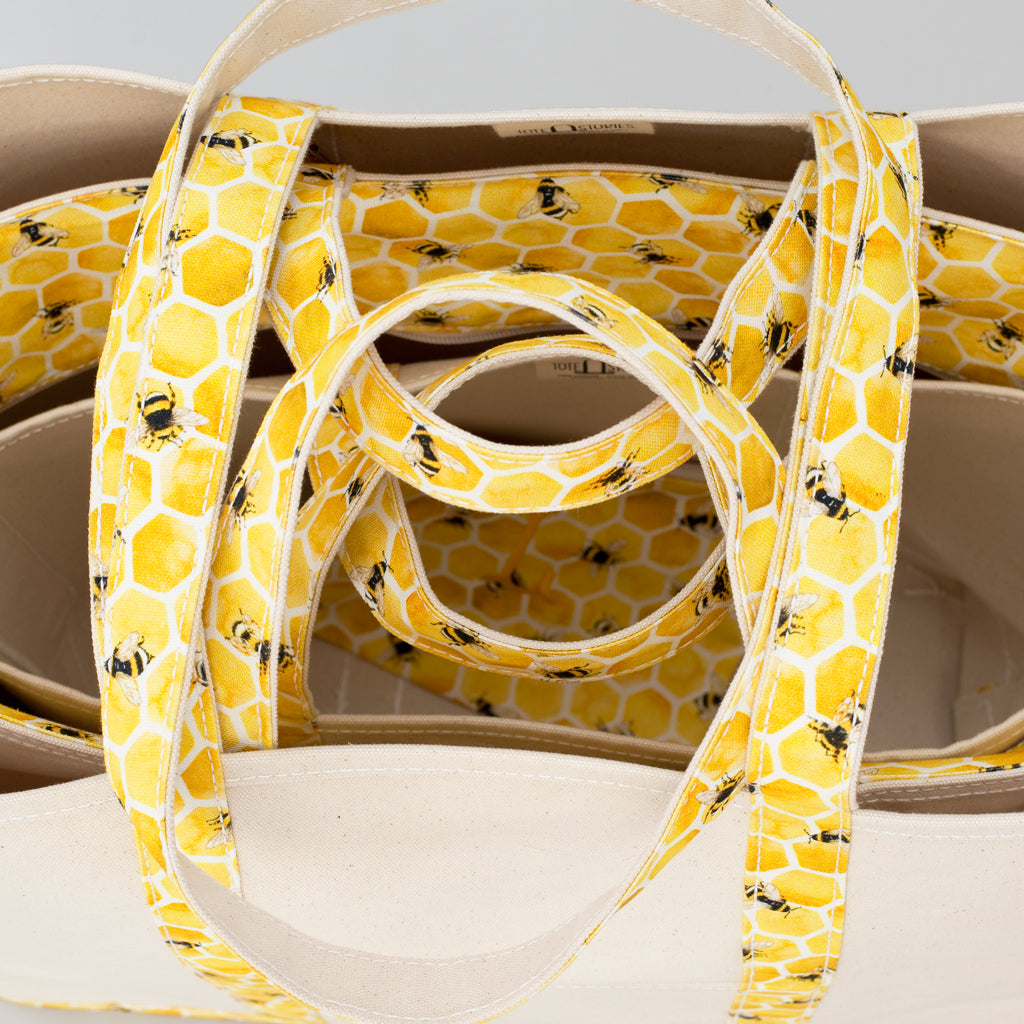 Limited Tote Bag - Bee Lisbon Yellow - Stack