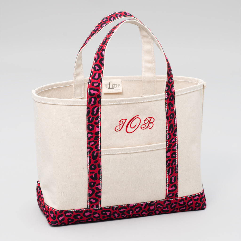 Limited Tote Bag - Leopard London Red - Front
