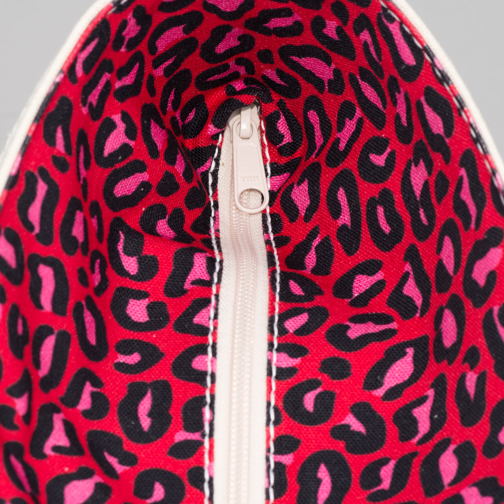 Limited Tote Bag - Leopard London Red - Zip